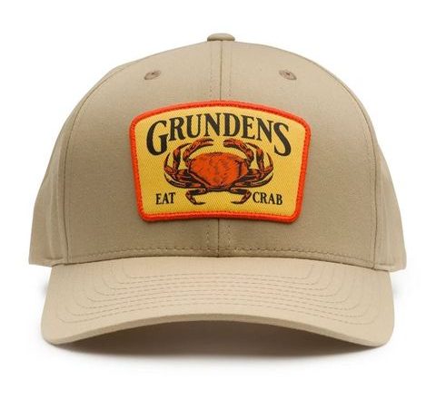 Grundéns Kšiltovka Eat Crab Trucker 312 Khaki/White O/S