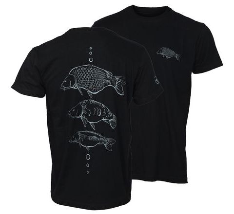 Giants fishing Tričko pánske čierne Tri kapry