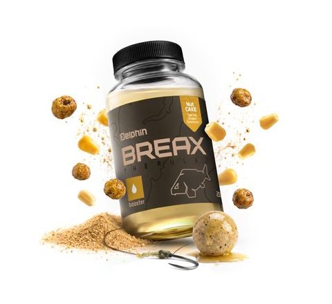 Delphin Booster BreaX/NutCAKE Tigrí orech-Scopex-Kukurica 250ml