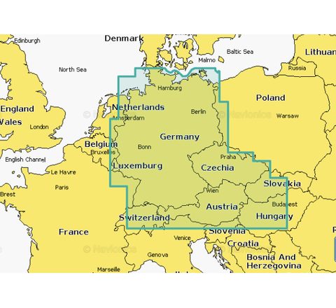 Navionics+ Mapy Nemecko, Česko, Rakúsko, Balaton