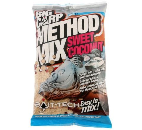 Bait-Tech Krmítková směs Big Carp Sladký Kokos Method mix 2kg
