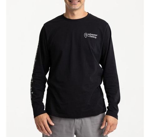 Adventer & fishing Tričko dlhý rukáv Black