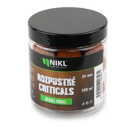 Nikl Rozpustné Criticals boilie Devill Krill 250ml