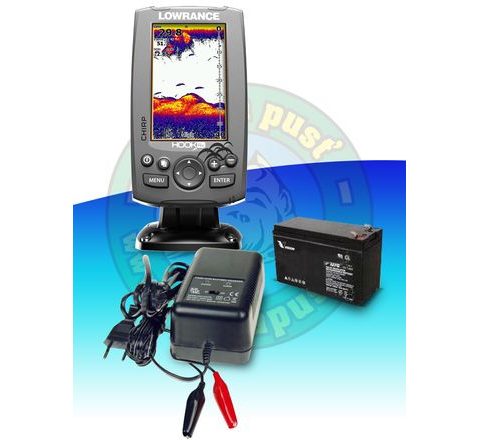 Lowrance Echolot Hook-4X CHIRP + baterie a nabíječka ZDARMA