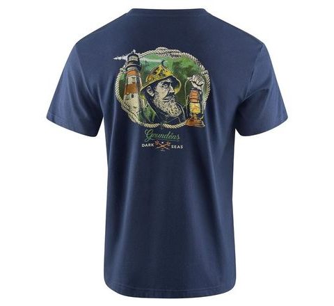 Grundéns Triko Dark Seas X Grundens Watchman SS T-Shirt Dark Navy