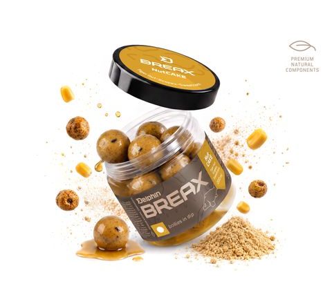 Delphin Boilies v dipe BreaX/NutCAKE Tigrí orech-Scopex-Kukurica 200ml