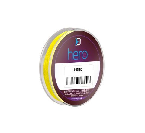 Delphin Šnúra Hero 8 fluo žltá