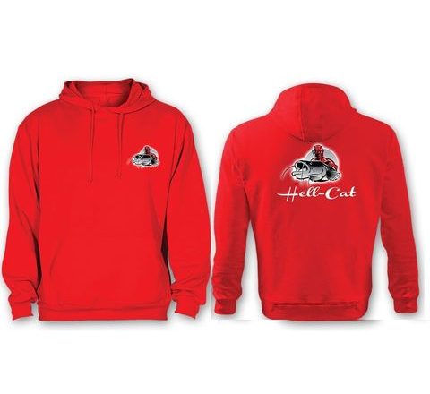 Hell-Cat Mikina klokánek s kapucí červená