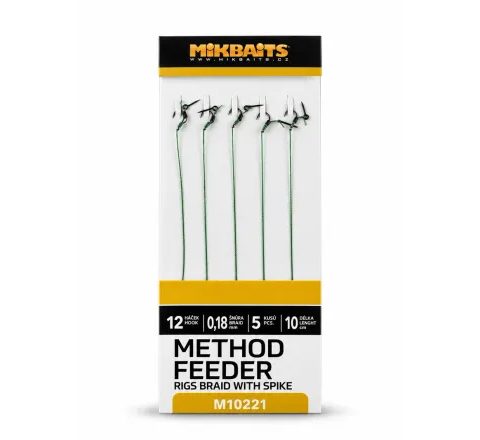 Mikbaits Method Feeder nadväzce z pletenej šnúrky s hrotom 5ks
