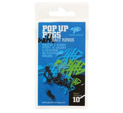 Giants Fishing Kolíček s očkom Pop Up Pegs s Bait Rings 10ks