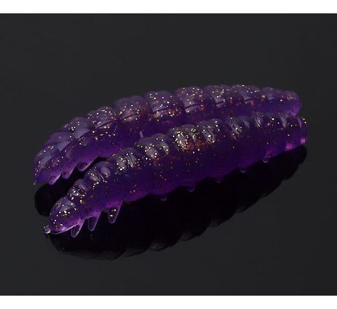 Libra Lures Larva Purple with glitter