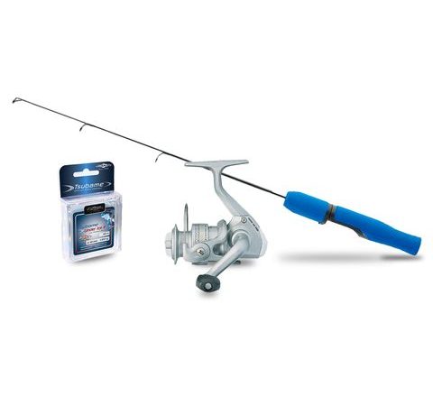 Jaxon Sestava na dírky Prut ICE 50 Medium + naviják + vlasec