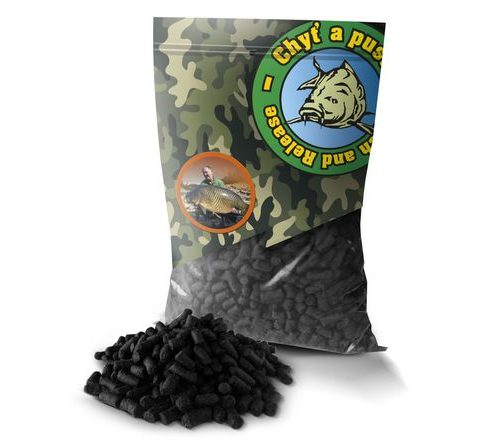 Chyť a pusť Pelety Black Halibut 6mm 900g