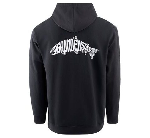 Grundéns Mikina Eat Your Words DWR HD Hoodie Black Salmon Graphic