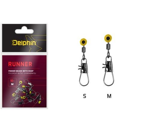 Delphin Feederový bežec s karabínkou Runner 10ks