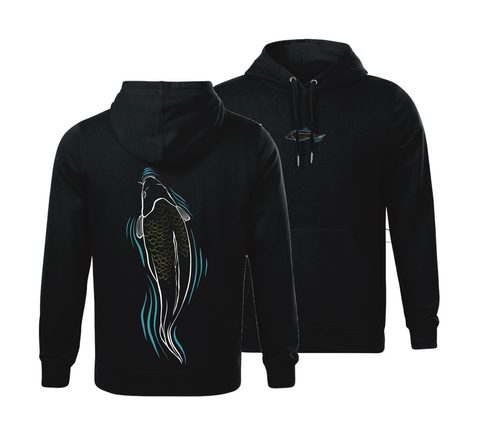 Giants Fishing Mikina pánská černá Kapr u hladiny