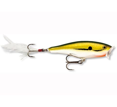 Rapala Wobler Skitter Pop Top Water Fresh Gold Chrome