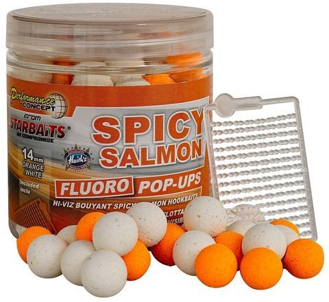 Starbaits Plovoucí boilies Fluo Spicy Salmon 80g