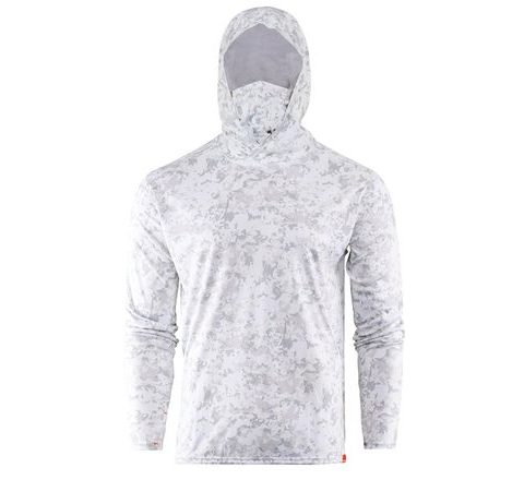 Grundéns UV Tričko Tough Sun Masked Hoodie Squall Camo