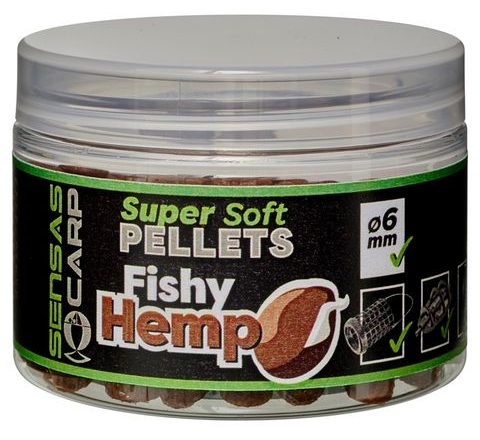 Sensas Pelety Super Soft Fishy Hemp 60g