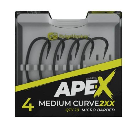 RidgeMonkey Háčiky Ape-X Medium Curve 2XX Barbed 10ks