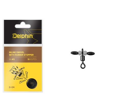 Delphin Obratlík Inline Swivel with Rubber Stopper