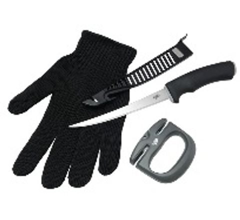 Giants Fishing Filetovací sada Rukavice a brousek Combo Filet