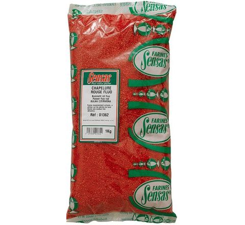 Sensas Anglická vločka Chapelure Fluo-Rouge červená 1kg