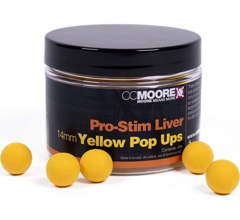 CC Moore Plovoucí boilie Pro-Stim Liver Pop Ups Yellow