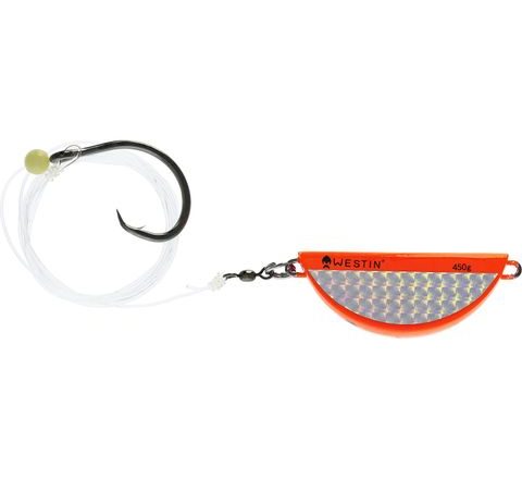 Westin návazec Halibut Anti Twist Rig Circle Hook Orange Flash