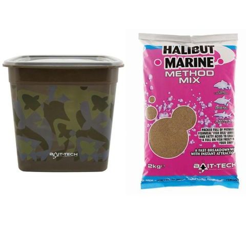 Bait-Tech Camo Bucket Halibut Marine Method Mix 3kg