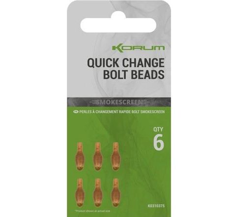 Korum Rýchlomennné koráliky Smokescreen Quick Change Bolt Beads 6ks