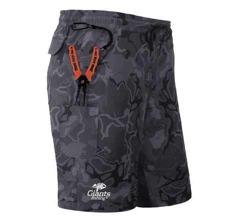 Giants Fishing Kraťasy Shorts Quick Dry UV50+ Camo Grey