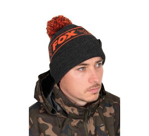 Fox Zimní čepice Collection Bobble Black & Orange