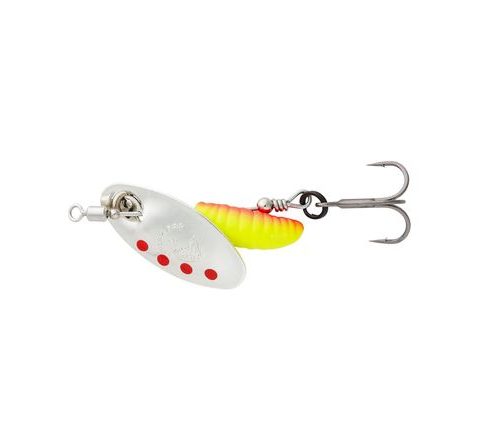 Savage Gear Třpytka Grub Spinners Silver Red Yellow