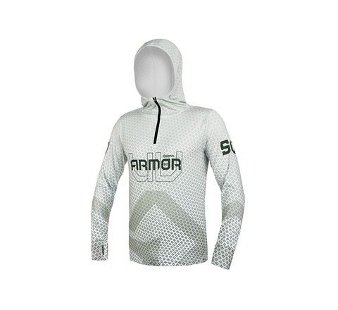 Delphin Tričko s kapucňou UV Armor Olive 50+