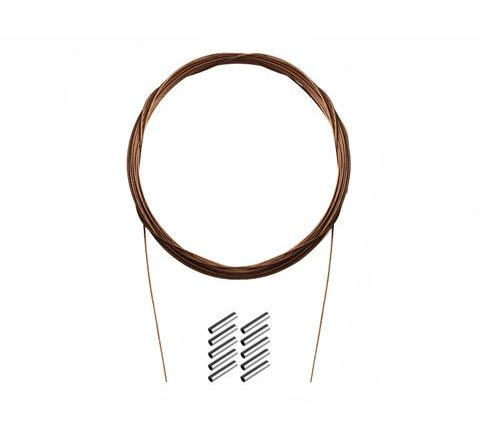 Delphin Ocelové lanko Bomb! s krimp. svorkami 7 vláken 10m