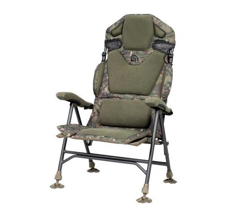 Trakker Křeslo komfortní s područkami Levelite Camo Longback Recliner