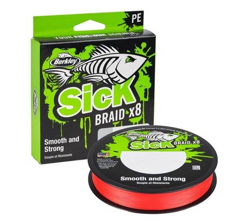 Berkley Šňůra Sick Braid Červená 150m