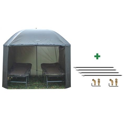 Suretti Deštník s bočnicí Full cover 2man 3,2m + set na podporu deštníku