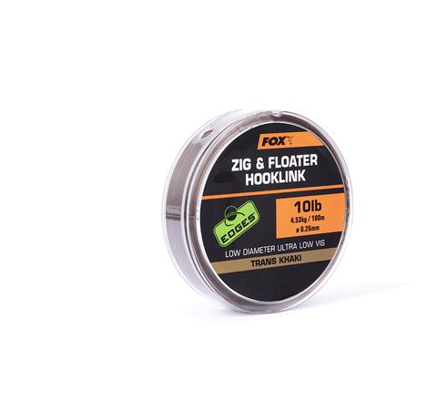 Fox Plávajúci vlasec Zig & Floater Hooklink Trans Khaki 100m