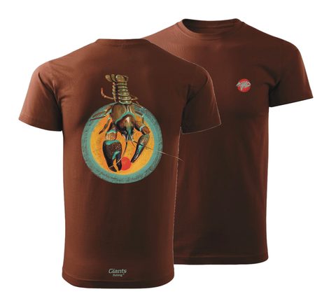 Giants fishing Tričko pánské hnědé Rak