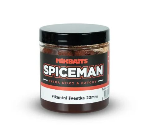 Mikbaits Boilie v dipu Spiceman 250ml