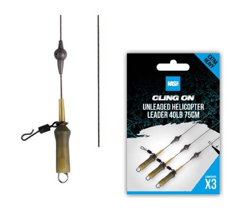 Nash Montáž Ready Tied Unleaded Helicopter Leader 40lb 75cm
