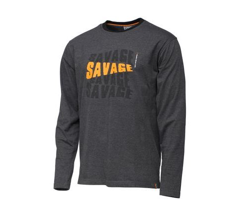 Savage Gear Triko Simply Savage Logo Tee Long Sleeve