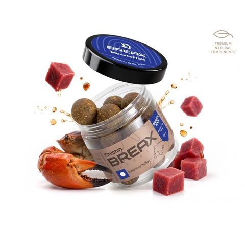 Delphin Vyvážené boilies BreaX/MonstaFISH Monster Krab-Tuňák 100g