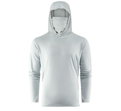 Grundéns UV Tričko Tough Sun Masked Hoodie Iceberg