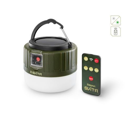 Delphin Kempingová lampa s ovládačom Svita