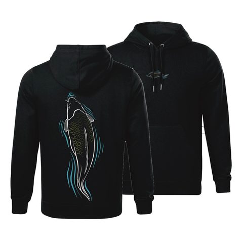 Giants Fishing Mikina pánská černá Kapr u hladiny