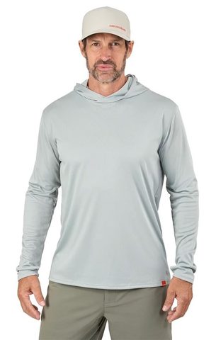 Grundéns UV Tričko Tough Sun Masked Hoodie Iceberg